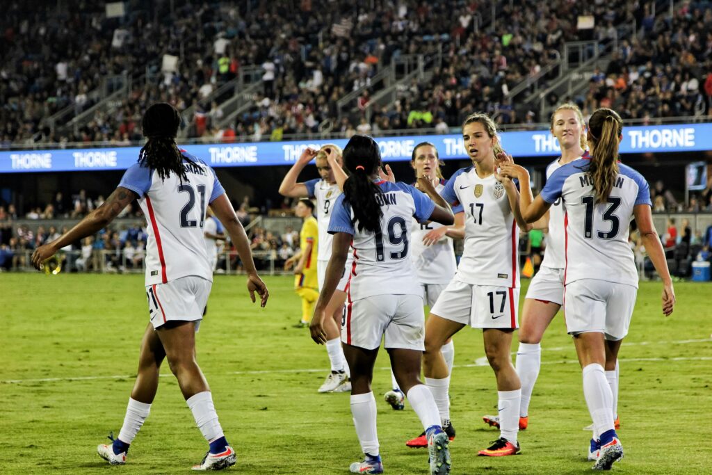 group of female soccer players who have benefited from sport psychology